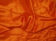 Karneval Fasching Satin, Rückseite geraut, glänzend, Uni Orange
