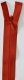 Reißverschluss, verdeckt, Kunststoff, Perlon, 60 cm, teilbar, Rot