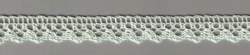 Klöppelspitze 8mm breit, 100% Baumwolle, Lindgrün, 25 Meter Karte