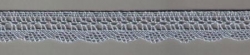 Klöppelspitze 14mm breit, 100% Baumwolle, Grau, 25 Meter Karte