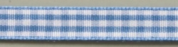 Vichykaroband, 10mm, Hellblau/Weiß, 25m Karte