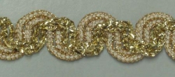 Lurex-Schlinge, 15mm breit, gold - gold, 25m Karte