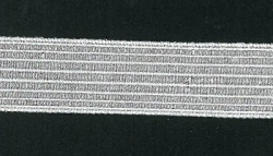 Uniform Tresse, 15mm breit, silber, 25m Karte