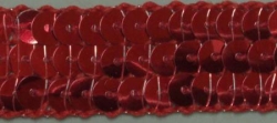 Paillettenband, Paillettenbänder, 20mm breit, 3-reihig, rot, 25m Karte