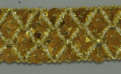 Paillettenborte, 20mm breit, gold, 25m Karte