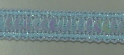 Paillettenborte, 12mm breit, hellblau, 25m Karte